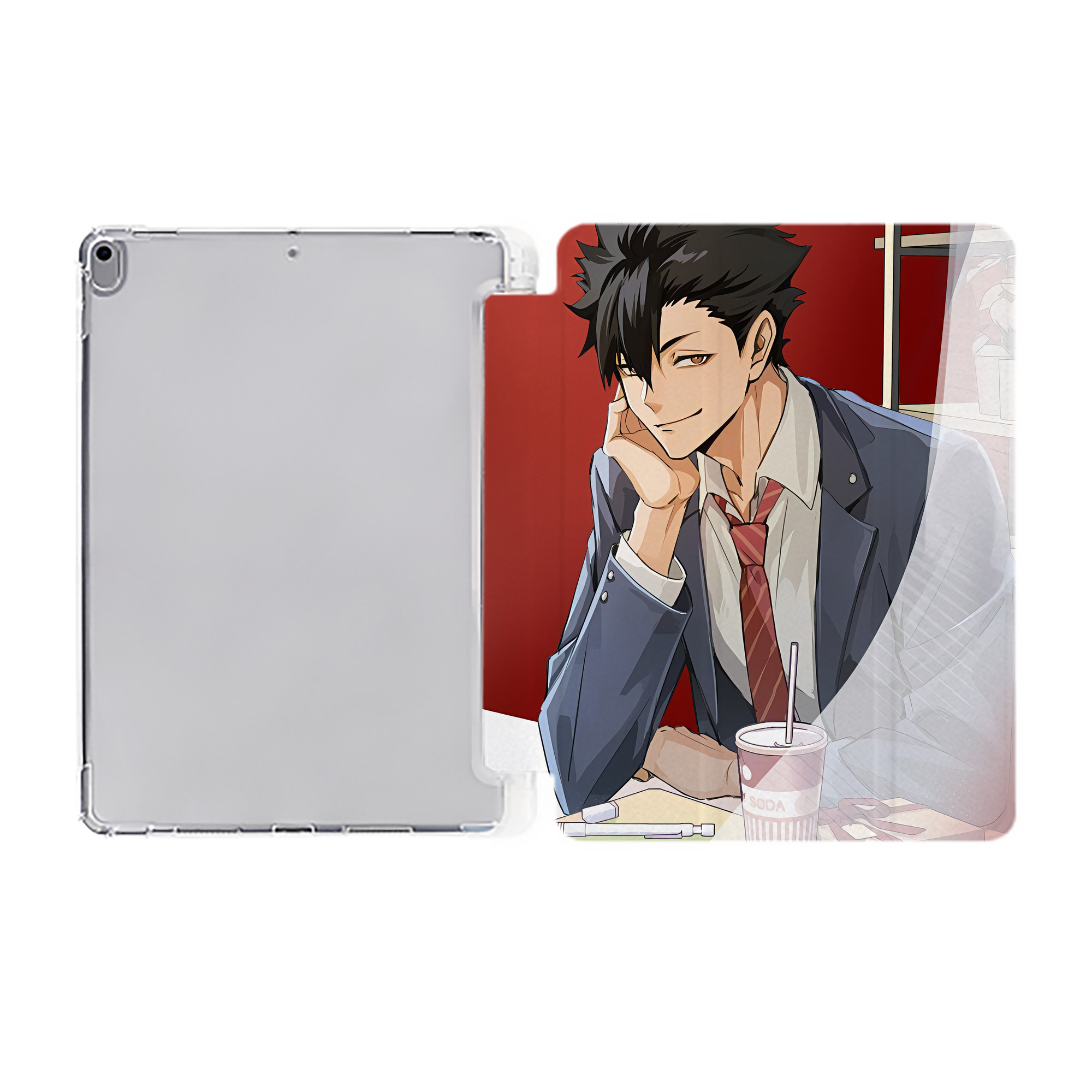 （画像用） ハイキュー!! Haikyu!! IPad ケース ペン収納付き 三つ折りスタンド PUレザー×シリコン 対応機種9.5/10.5/10.9インチ